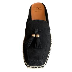 Aquatalia Suede Mules Tassel Mules Black 6